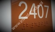 Brail door numbers